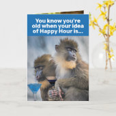 あなたはおもしろいのハッピーアワー誕生日 カード (黄色い花)