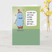 あなたはおもしろいより良い誕生日 カード (黄色い花)