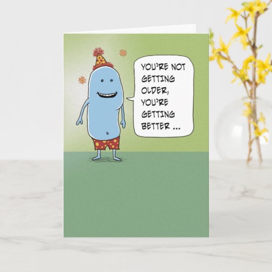 あなたはおもしろいより良い誕生日 カード (黄色い花)