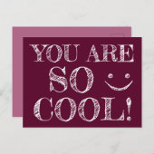 あなたはおもしろいクール引用文笑顔顔 ポストカード (正面/裏面)