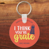 あなたはおもしろいグラートチーズプリンかわいいバレンタインデー キーホルダー (正面)