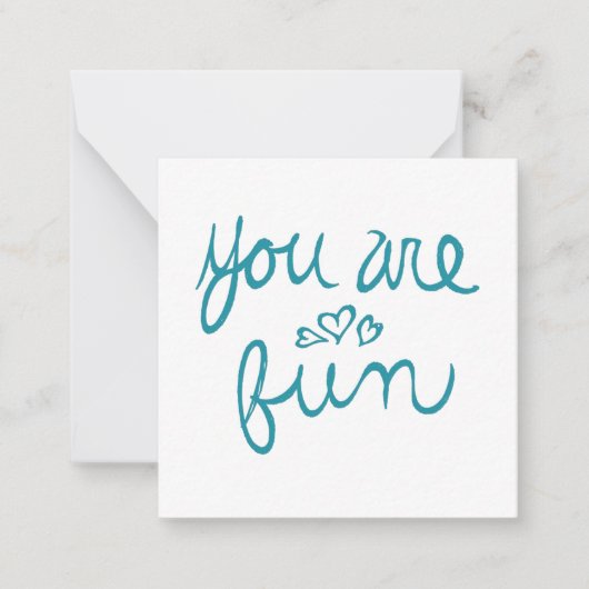 あなたはおもしろいバレンタイン ノートカード (正面)