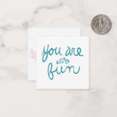 あなたはおもしろいバレンタイン ノートカード (正面/裏面インサイチュ)