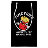 あなたはおもしろいフードパンダークBGを有する時のフライドタイム スモールペーパーバッグ (正面)