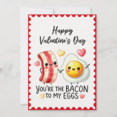 あなたはおもしろいベーコンから私の卵へのバレンタインデー シーズンカード (正面)