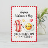 あなたはおもしろいベーコンから私の卵へのバレンタインデー シーズンカード (スタンド正面)