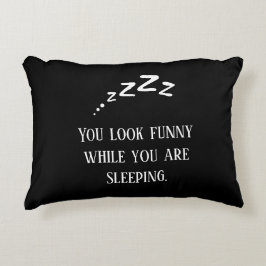 あなたはおもしろいユーモア白黒の文字を見るモダン アクセントクッション