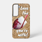 あなたはおもしろいワインをメッセージで愛する SAMSUNG GALAXYケース (裏面)