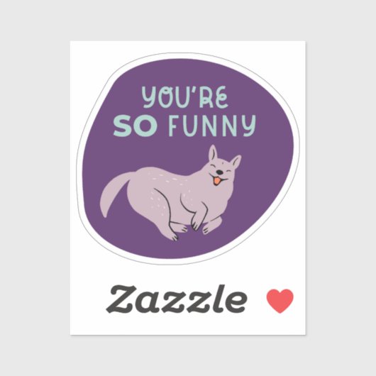 あなたはおもしろい可愛い図解入りの、写真付きのドアクアクアパープル シール (シート)