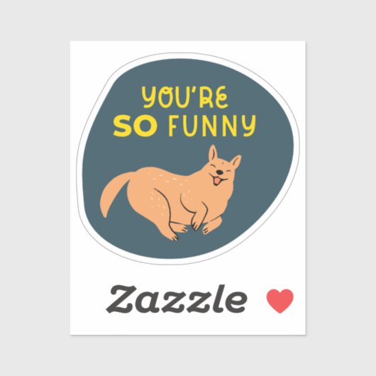 あなたはおもしろい可愛い図解入りの、写真付きの犬海軍 シール (シート)