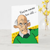 あなたはおもしろい決してあまりにも古い誕生日 カード (黄色い花)