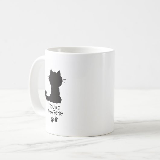あなたはおもしろい遊Pawsome On Words Coffee Mag コーヒーマグカップ (正面左)