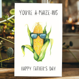 あなたはおもしろいA-maize-ing-gardener's Father's day カード