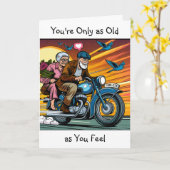 あなたはお前と同じ年感じだ |おもしろい誕生日 カード (黄色い花)