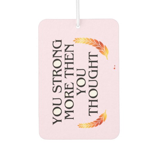 あなたはお前よりも強考えい-エレガント金ゴールド・モティ カーエアーフレッシュナー (正面)