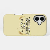 あなたはお前よ考えり強いエレガント- golad iPhone 16ケース (裏面横)