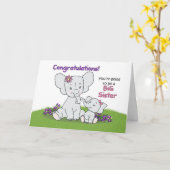 あなたはお姉さん挨拶状に カード (黄色い花)