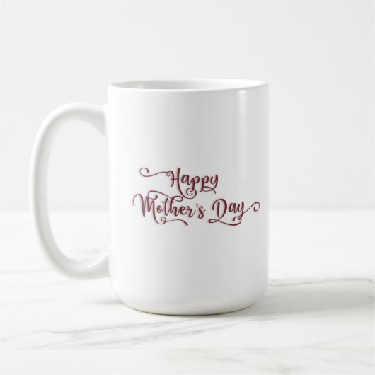 あなたはお最高の母さんの日のピンクのバラ コーヒーマグカップ (左)