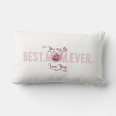 あなたはお最高の母さんの日のピンクのバラ ランバークッション (裏面)