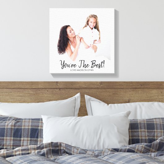 あなたはお最高の母さんの日の誕生日写真キャンバス キャンバスプリント (インサイチュ (寝室))