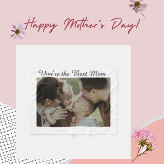 あなたはお最高の母さん、写真カスタム写真 フリースブランケット