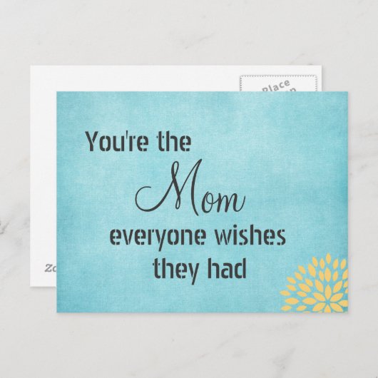 あなたはお母さん皆さん引用文 ポストカード (正面/裏面)