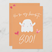 「あなたはお気に入りのブー!」 キュートハロウィーン幽霊 シーズンカード (正面/裏面)