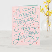 あなたはお気に入りのレタリング母の日 カード (黄色い花)