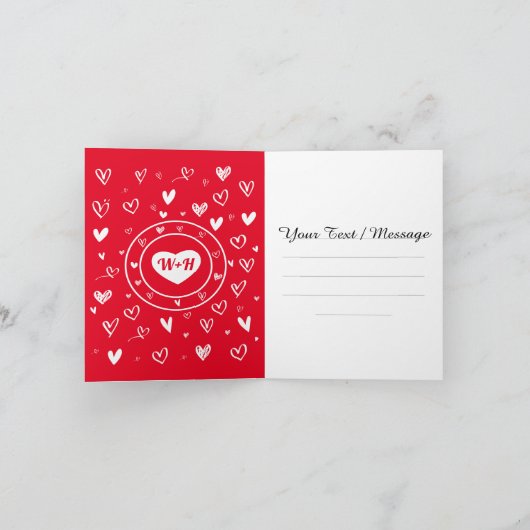 あなたはお気に入りの夫おもしろいバレンタインデー サンキューカード (内部)