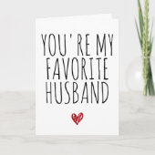 あなたはお気に入りの夫おもしろいVday - Valentines カード (正面)