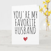 あなたはお気に入りの夫おもしろいVday - Valentines カード (黄色い花)