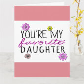 あなたはお気に入りの娘あいさつ状 カード (黄色い花)