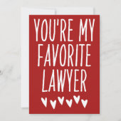 あなたはお気に入りの弁護士おもしろいバレンタインデー シーズンカード (正面)