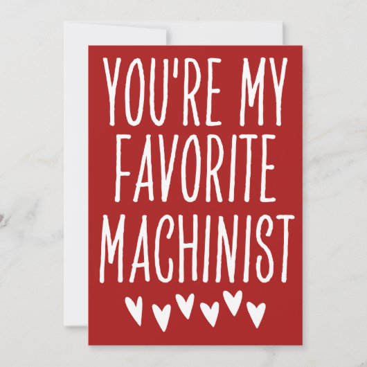 あなたはお気に入りの機械工おもしろいバレンタインデー シーズンカード (正面)