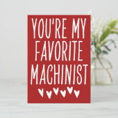 あなたはお気に入りの機械工おもしろいバレンタインデー シーズンカード (スタンド正面)