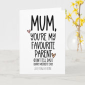 あなたはお気に入りの母母おもしろい日 カード (黄色い花)