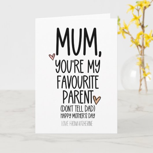 あなたはお気に入りの母母おもしろい日 カード (黄色い花)