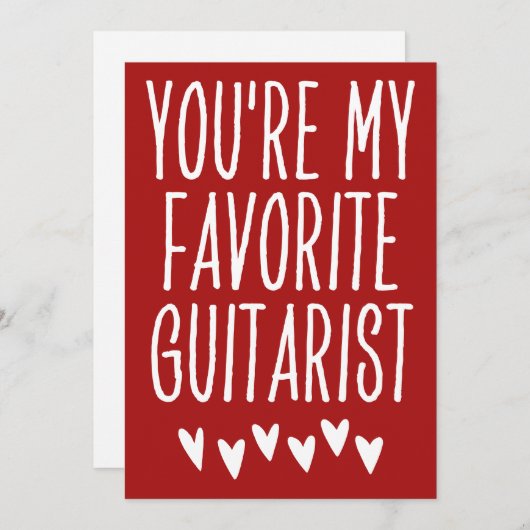 あなたはお気に入りの私のギタおもしろいリスト・バレンタインデー シーズンカード (正面/裏面)