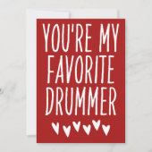 あなたはお気に入りの私のドラマーおもしろいバレンタインデー シーズンカード (正面)