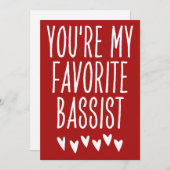 あなたはお気に入りの私のベおもしろいスストのバレンタインデー シーズンカード (正面/裏面)