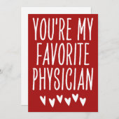 あなたはお気に入りの私の医おもしろい師バレンタインデー シーズンカード (正面/裏面)
