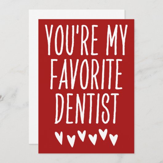 あなたはお気に入りの私の歯科おもしろい医バレンタインデー シーズンカード (正面/裏面)