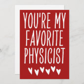あなたはお気に入りの私の物理おもしろい学者バレンタインデー シーズンカード (正面/裏面)