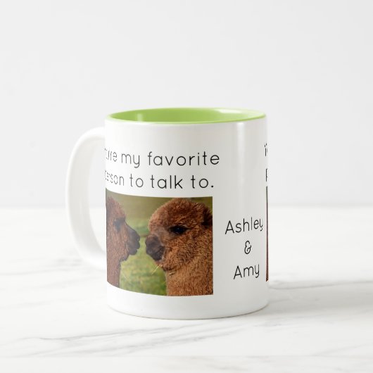 あなたはお気に入りの話し相手が ツートーンマグカップ (正面左)