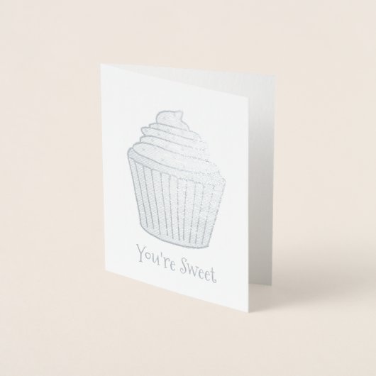 あなたはお疲れ感謝していさまカップケーキ 箔カード (正面)