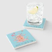 あなたはお茶のカップ – バレンタイン，記念日 ストーンコースター (横)