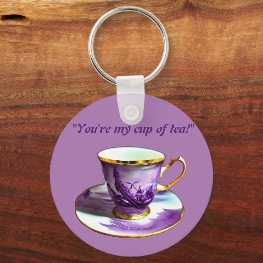 「あなたはお茶を一杯！」居心地の良い恋 キーホルダー (正面)