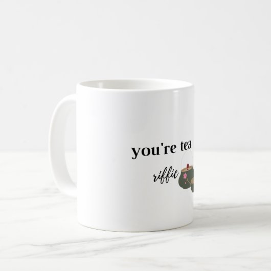 あなたはお茶を飲む コーヒーマグカップ (正面左)