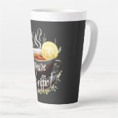 あなたはお茶を飲め！お茶おもしろい好きグラフィック カフェラテマグ (右アングル)