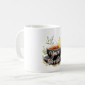 あなたはお茶を飲め！お茶おもしろい好きグラフィック コーヒーマグカップ (正面左)